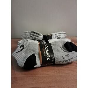 Sockmark Mens Sport Sicks Ankle High Size 10 To 13 3 Packs of 3 Pairs